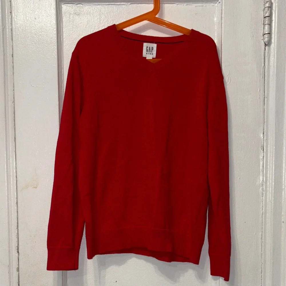 GAP Men's V-Neck Red Sweater
